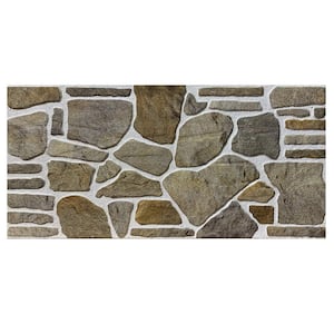 4/5 in. x 3-1/4 ft. x 1-3/5 ft. Grey Caramel White Multi-Colored Faux Stone Styrofoam 3D Decorative Wall Paneling 5-Pack