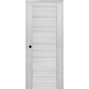 Louver DIY-FRIENDLY 36 in. x 79,375 in. Right-Hand Ribeira Ash Wood Composite Single Swing Interior Door