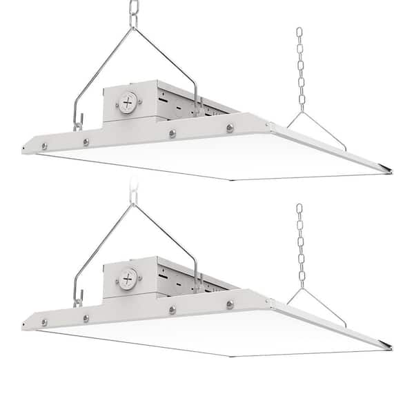277-480V 2ft. 500-Watt Equivalent 160-Watt Integrated LED Linear High Bay with Selectable CCT & Lumen Dimmable 2-Pack