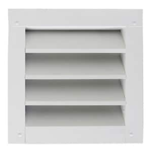 8 in. x 8 in. Square White Aluminum 6-Pack Rust-Resistant Screened Louvered Gable Vent