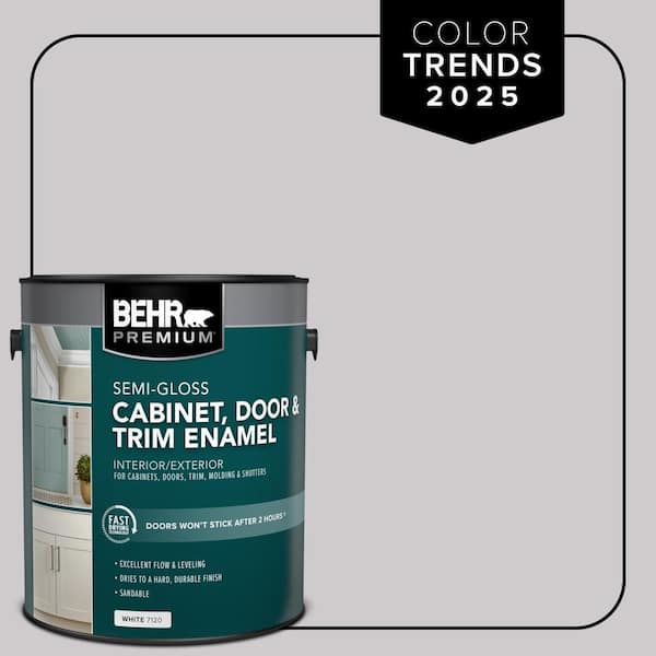 1 gal. #MQ3-28 Rock Crystal Semi-Gloss Enamel Interior/Exterior Cabinet, Door & Trim Paint