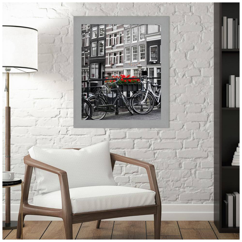 Brushed Nickel 20x24 Contemporary Wall Picture Frame