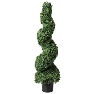 4 ft. Artificial Boxwood Spiral Topiary Tree