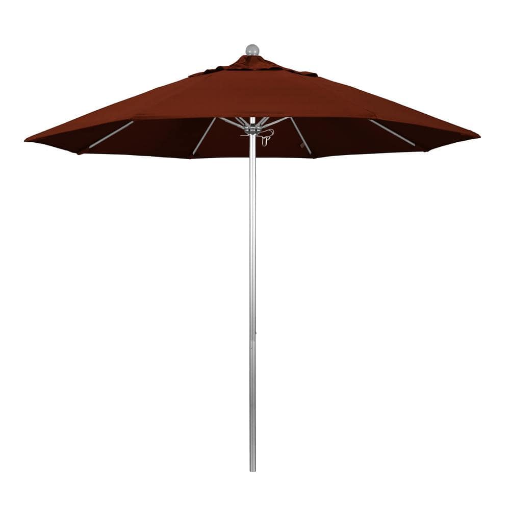 9 ft. Fiberglass Market Pulley Open S Anodized Patio Umbrella in Brick Pacifica price history on PriceWatchPro