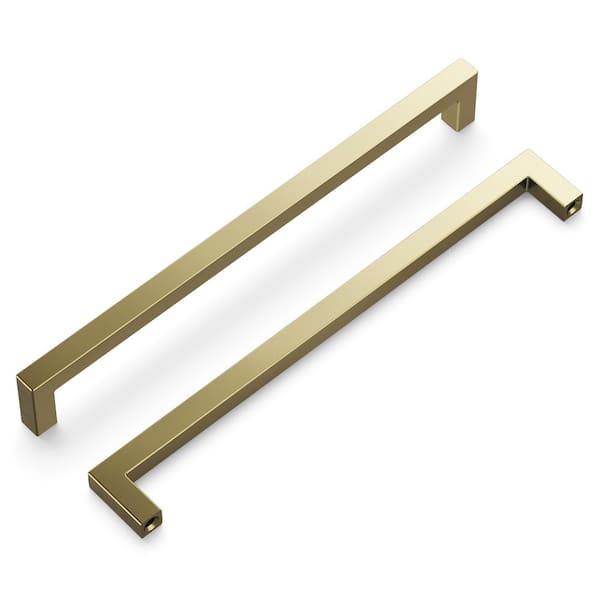 HICKORY HARDWARE Skylight Collection 8-13/16 in. Modern Elusive Golden Nickel Bar Pull Handle for Kitchen, Bathroom, Furniture (5-Pack)