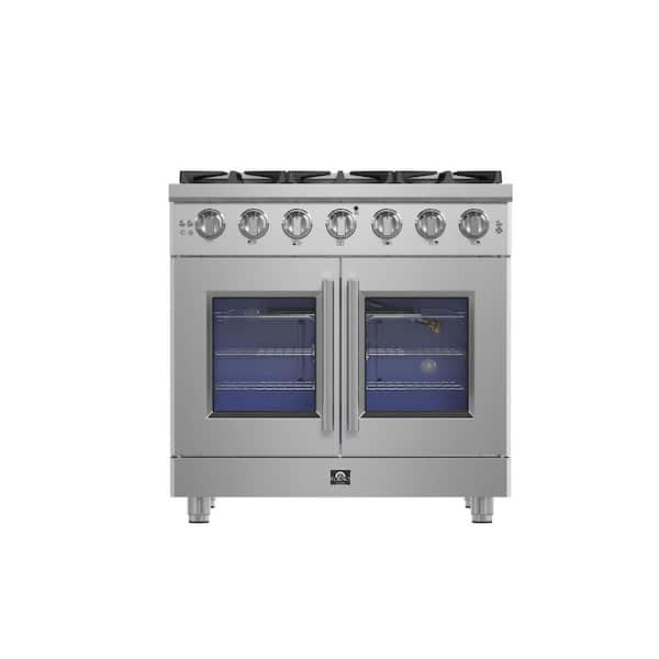 Massimo 36 in. Freestanding French Door Gas Range