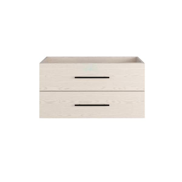 VOLPA USA AMERICAN CRAFTED VANITIES Napa 36 in. W x 20 in. D x 21 in. H Single Sink Bath Vanity Cabinet without Top in Natural Oak, Wall Mounted