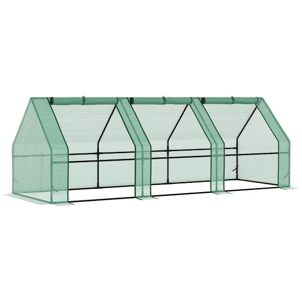 9 in. W x 36 in. D x 36 in. H Steel Green Greenhouse
