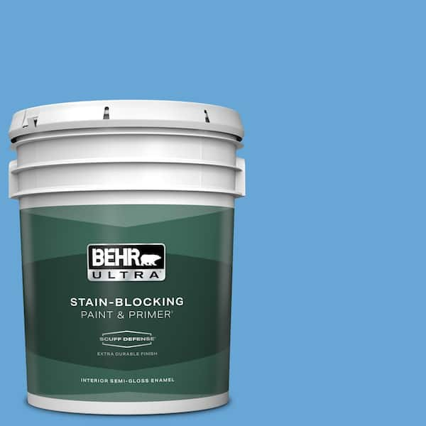 BEHR ULTRA 5 gal. #560B-5 Ocean Tropic Extra Durable Semi-Gloss Enamel Interior Paint & Primer