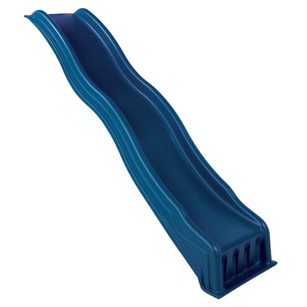 Blue 8 ft. Chill Wave Playground Slide for 4 ft. Play Decks