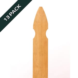 5/8 in. x 3-1/4 in. x 42 in. Western Red Cedar French Gothic Wood Fence Picket (13-Pack)