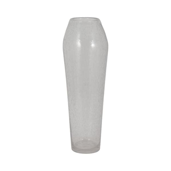 Liv & Skye 22 in. Clear Glass Floor Bubble Decorative Vase