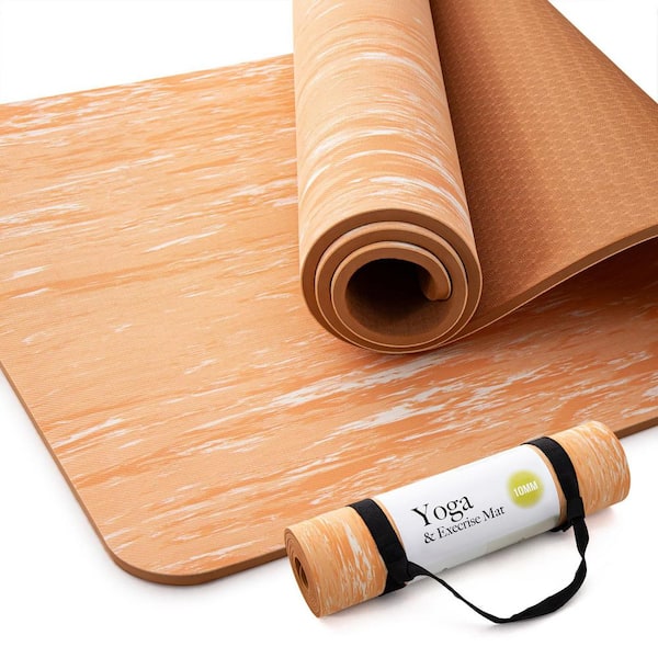 Orange 24 in. W x 72 in. L x 0.39 in. T Natural Rubber Gym