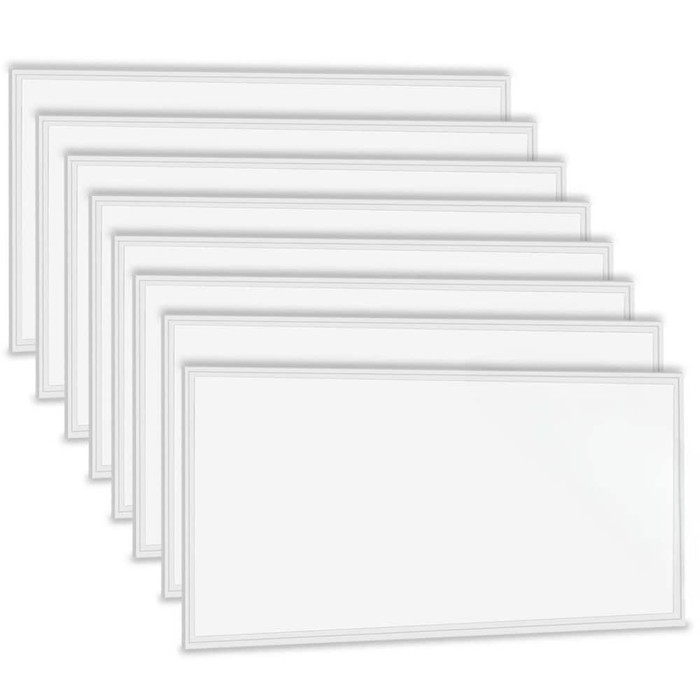 2 ft. x 4 ft. 250-Watt Equivalent White Integrated LED Troffer Panel Light 7800-Lumen 5000k LED Panel Light (8-Pack) price history on PriceWatchPro