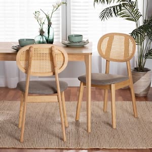 Darrion Grey and Natural Oak Dining Chair (Set of 2)