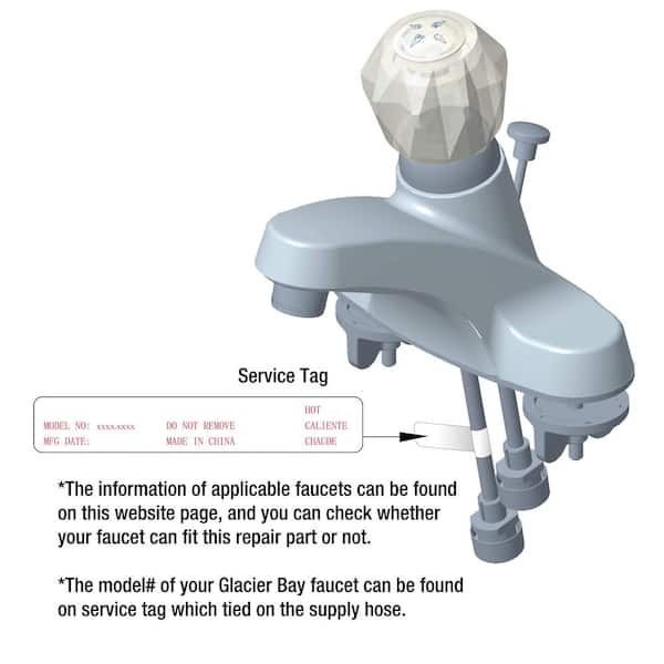 Glacier Bay - Aragon Tub and Shower Acrylic Handle Replacement for Double and Triple Handle Systems (Sold as Each)