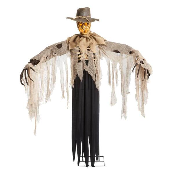 Home Accents Holiday 6 ft. Animated LED Flaming Scarecrow 58686 The