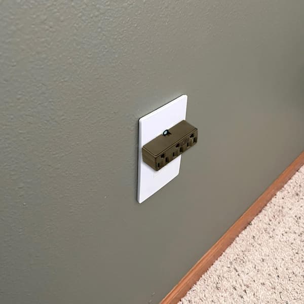 Pass & Seymour 15 Amp 125-Volt Triple Tap Adapter, Brown