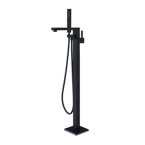 Altair Campia Single-Handle Freestanding Tub Faucet with Hand Shower in. Matte Black