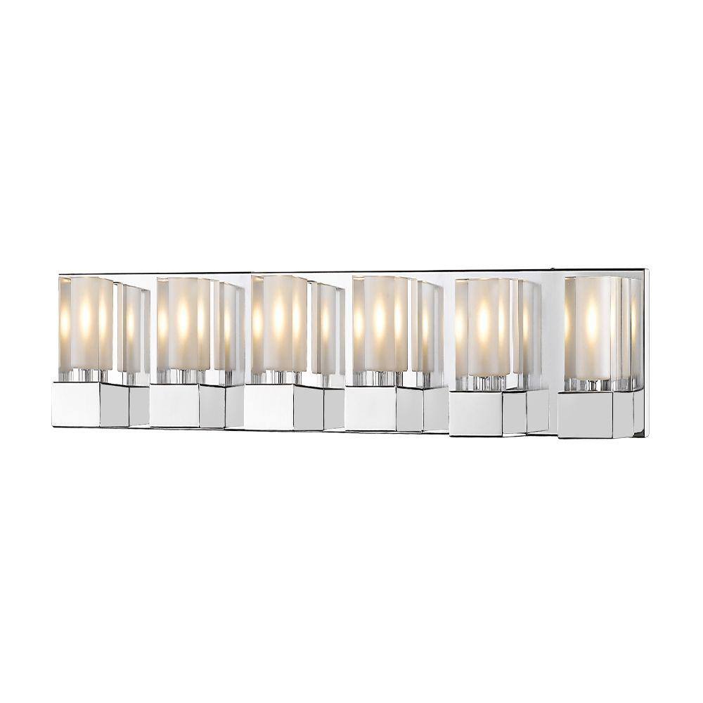 UPC 685659143072 product image for Filament Design 40 in. 6-Light Chrome Vanity Light with Clear and Frosted Crysta | upcitemdb.com