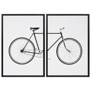 Sylvie "Bicycle Canvas" by Simon Te of Tai Prints Framed Canvas Wall Art Set 33 in. x 23 in.