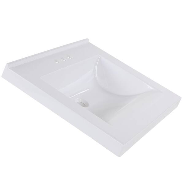 Home Decorators Collection 25 In Cultured Marble Vanity Top White With Sink Hu25r Wh Cultured Marble Vanity Top, Best Bathroom Vanity Tops Philippines