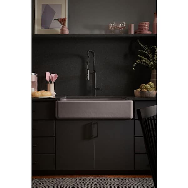 Whitehaven 32.5 in. Undermount Cast Iron Single-Bowl Farmhouse Kitchen Sink