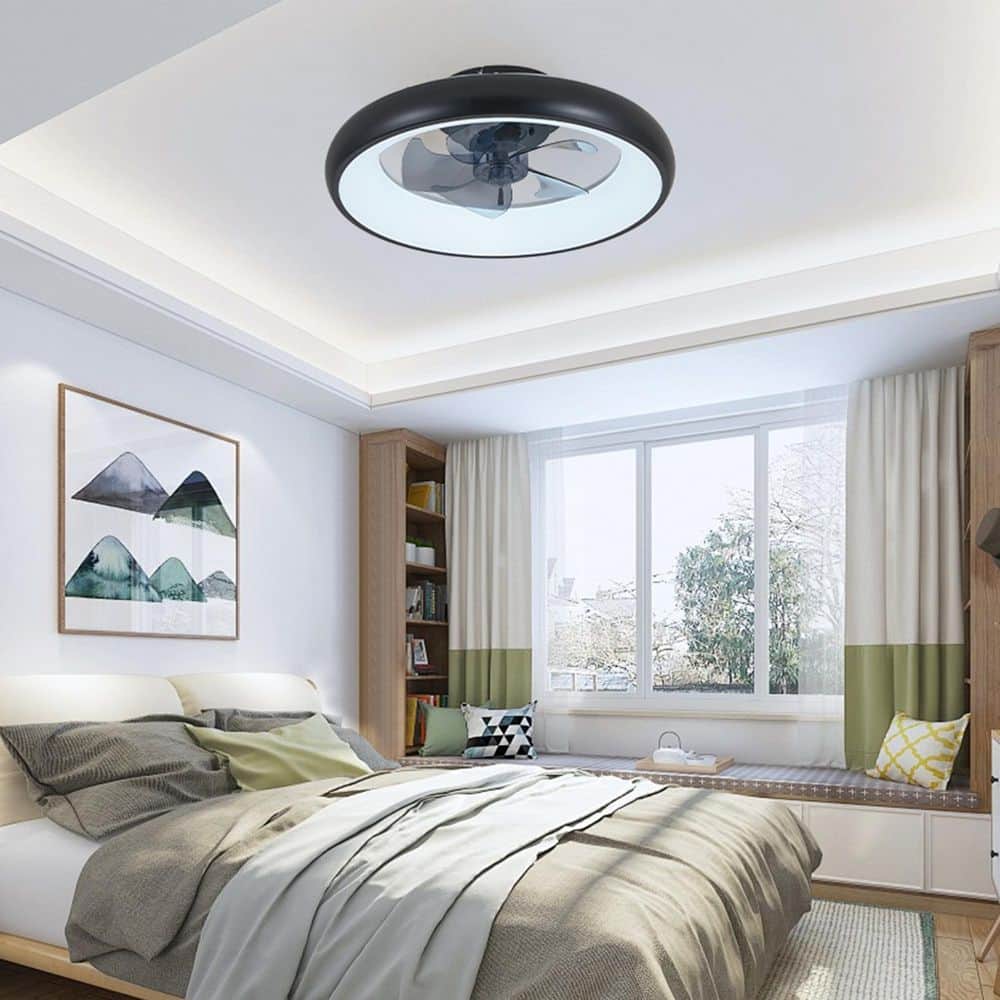 20 inch Black LED Ceiling Fan Light-Dimmable, APP and Remote Control, for Living Room, Bedroom, and Dining Room price history on PriceWatchPro