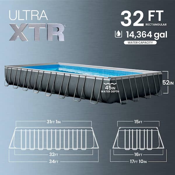 Intex Ultra XTR 32 ft. x 16 ft. Rectangular 52 in. Deep Above