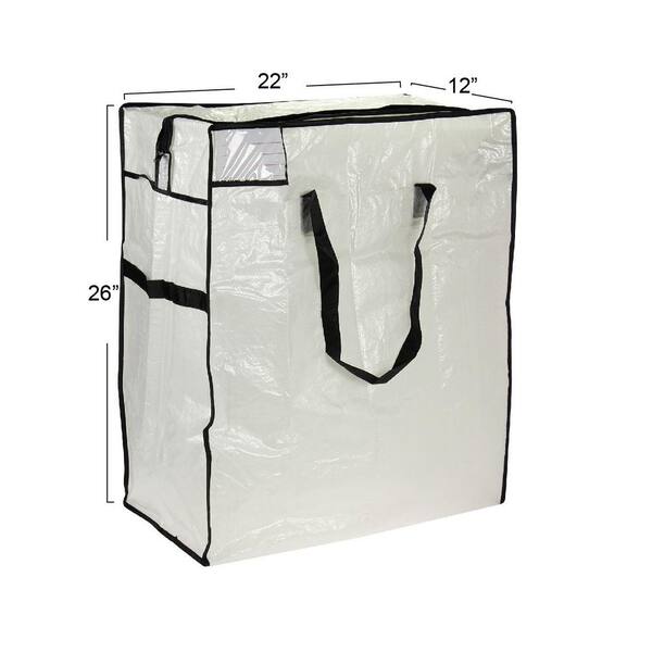 HOUSEHOLD ESSENTIALS 22 x 26 Medium Tote Clear with Black