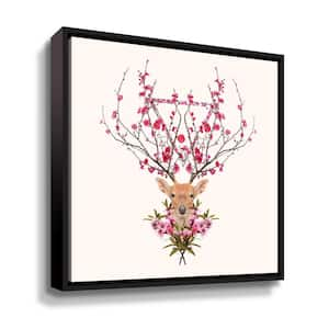 'Spring Deer' by Robert Farkas Framed Canvas Wall Art