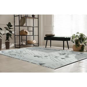 Ivory 8.3 ft. x 10.5 ft. Hand-Knotted Wool Moroccan Berber Moroccan Area Rug