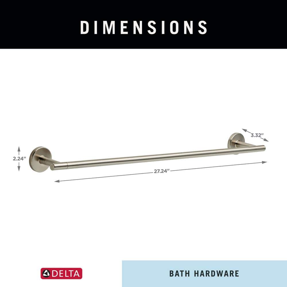 Delta 24" Satin Nickel Wall Mounted Towel Bar