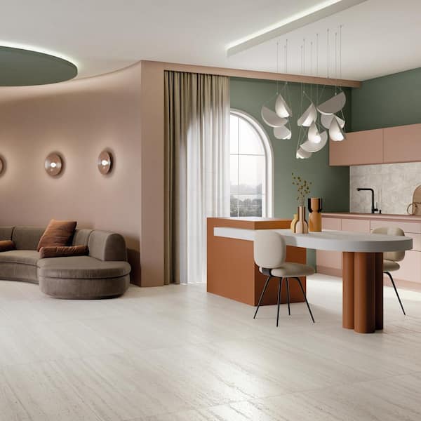 Sensi Roma 24 in. x 48 in. White Porcelain Tile (15.5 sq. ft./Case)