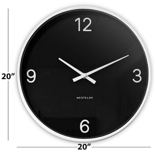 Westclox 20 in. Modern B&W Wall Clock 33521-20 - The Home Depot
