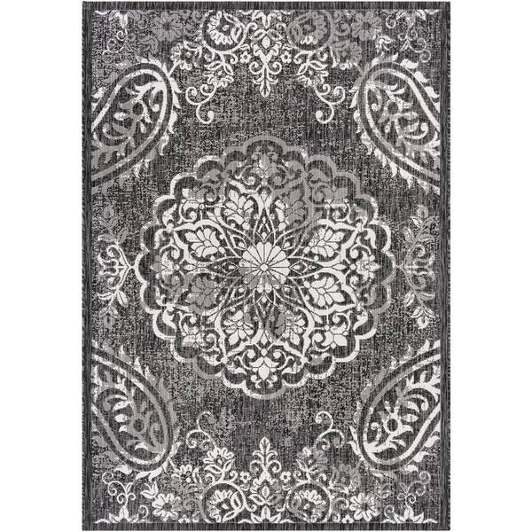 Artistic Weavers Yarrow Black 7 ft. 10 in. x 10 ft. 2 in. Indoor/Outdoor Area Rug