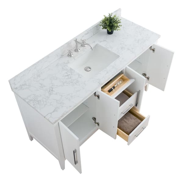 Vanity Art 60 in. W x 22 in. D x 34 in. H Single Sink