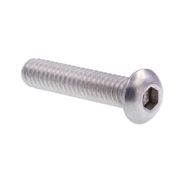 Prime-Line 1/4 in.-20 x 1-1/4 in. Grade 18-8 Stainless Steel Hex (Allen)  Drive Button Head Socket Cap Screws (10-Pack) 9169762 The Home Depot