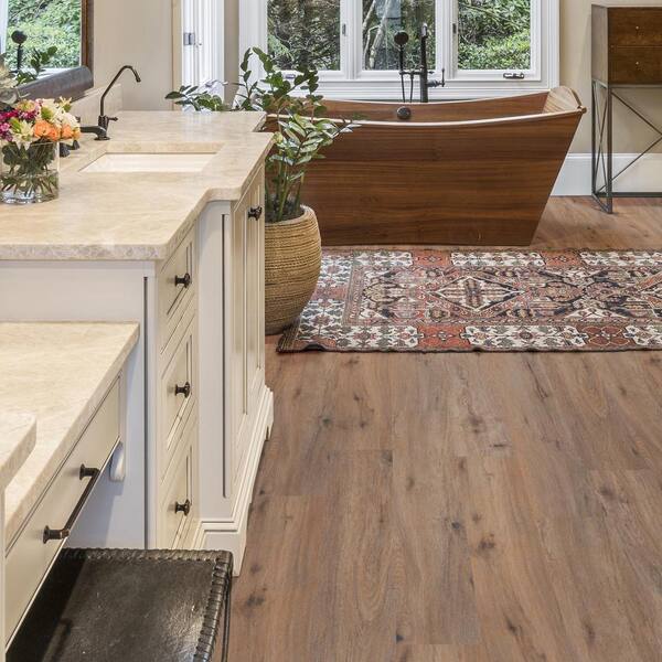A&A Surfaces - Durango Oak 6 MIL x 6 in. x 36 in. Waterproof Click Lock Vinyl Plank Flooring (12 sq. ft./case)