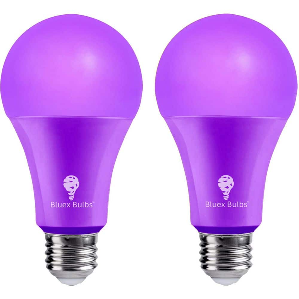 120-Watt Equivalent A21 Decorative Indoor/Outdoor LED Light Bulb in Purple (2-Pack) product image for price tracking