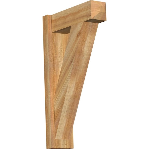 Ekena Millwork 6 in. x 30 in. x 18 in. Western Red Cedar Traditional Craftsman Rough Sawn Outlooker