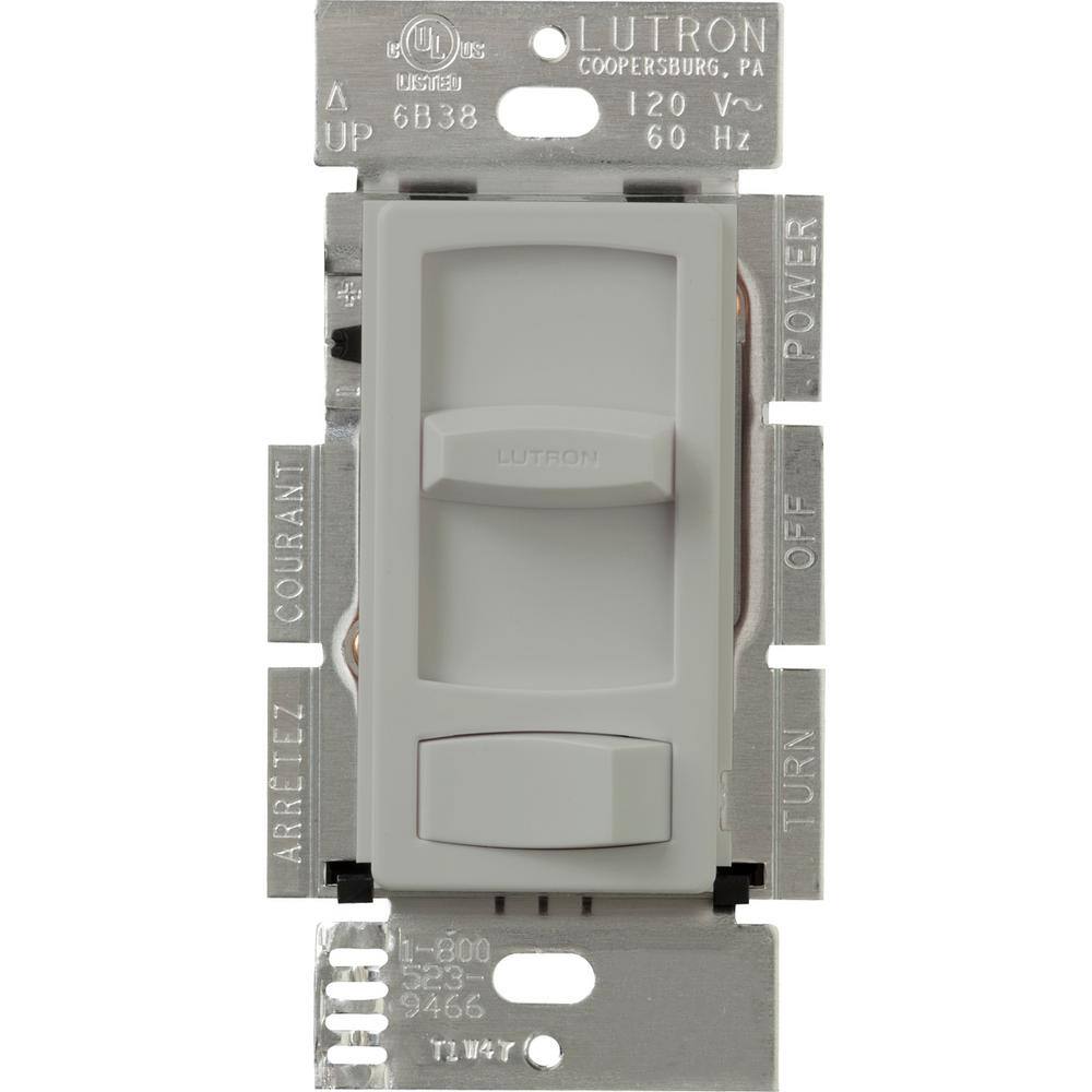 Skylark Contour Dimmer Switch for Electronic Low-Voltage, 300-Watt/Single-Pole or 3-Way, Gray (CTELV-303P-GR) -  Lutron