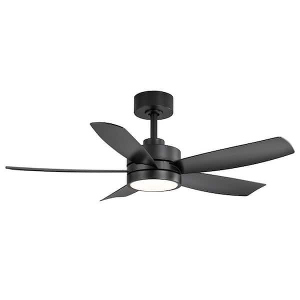 Breezary Valentine 42 in. Indoor Integrated LED Black Ceiling Fan with Light, Propeller Blades and Remote Control Included