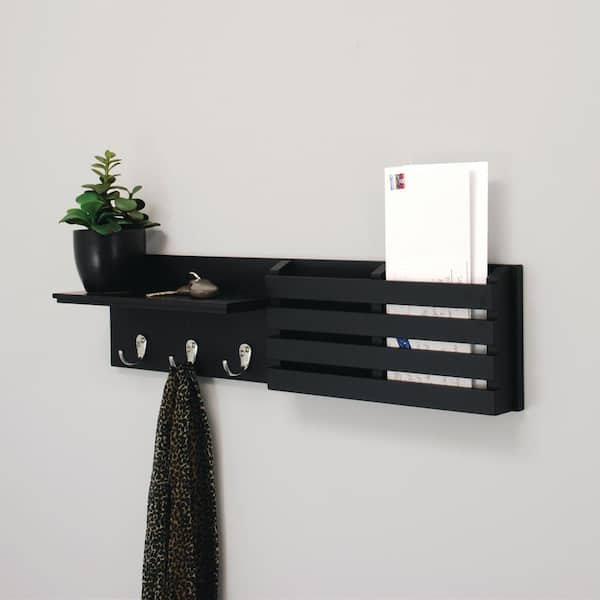 Cottage Wall Shelf Tiered Wall Shelf With Three Small Shelves Bathroom  Storage Hallway Decor Entry Organizer Key Hooks 