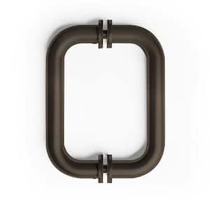 6 in. Back to Back 'C' Pull Handle with Oil Rubbed Bronze Finish for Shower Door