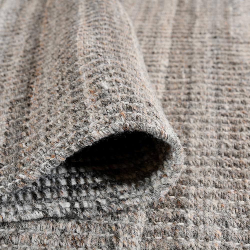Atlantic Striped Gray and Brown Hand-Woven Outdoor Rug, 4' x 6'
