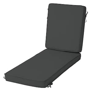 Modern Acrylic Outdoor Chaise Cushion 21 x 46, Slate Grey
