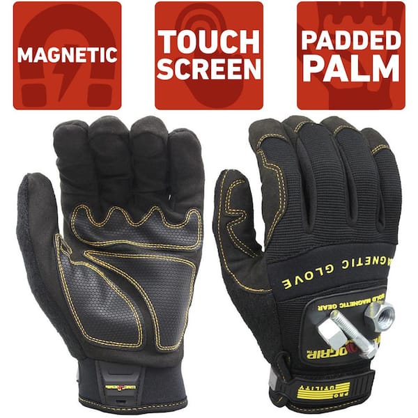 MagnoGrip Pro Utility X-Large Magnetic Glove with Touch-Screen Technology