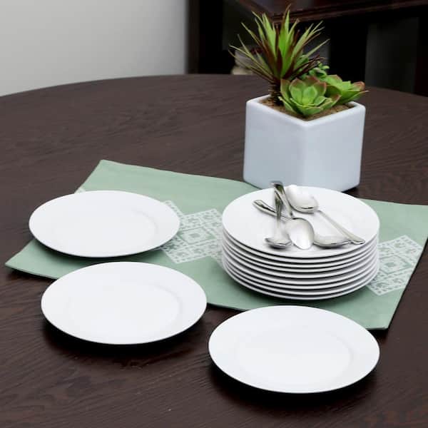 Noble Court 7.5 in. White Dessert Plate (Set of 12)