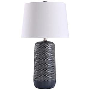 Galey 30 in. Navy Blue Table Lamp